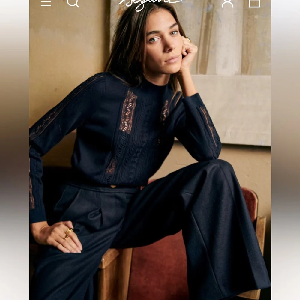 Sezane Janis Jumper in Rosewood - Picture 12 of 12